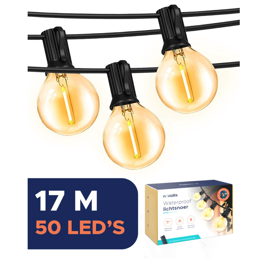 LED Lichtsnoer met Afstandbediening en Dimregelaar 50 LEDS